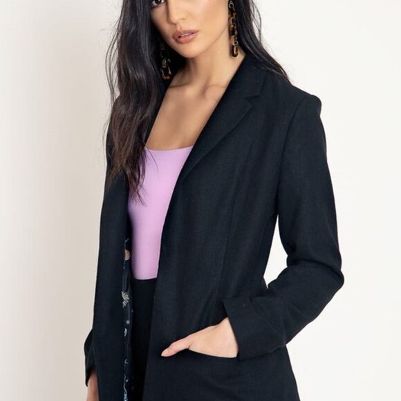 Blackmilk Black Blazer Size 14 Constellation Galaxy print lining - Picture 3 of 13